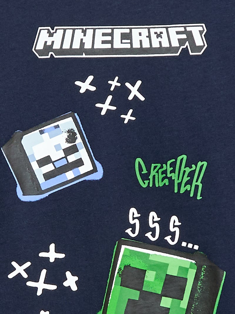 Minecraft Loose Fit T-Shirt Blue - Kiabi