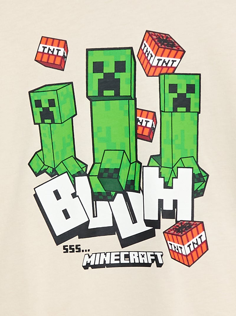Minecraft Loose Fit T-Shirt Grey - Kiabi