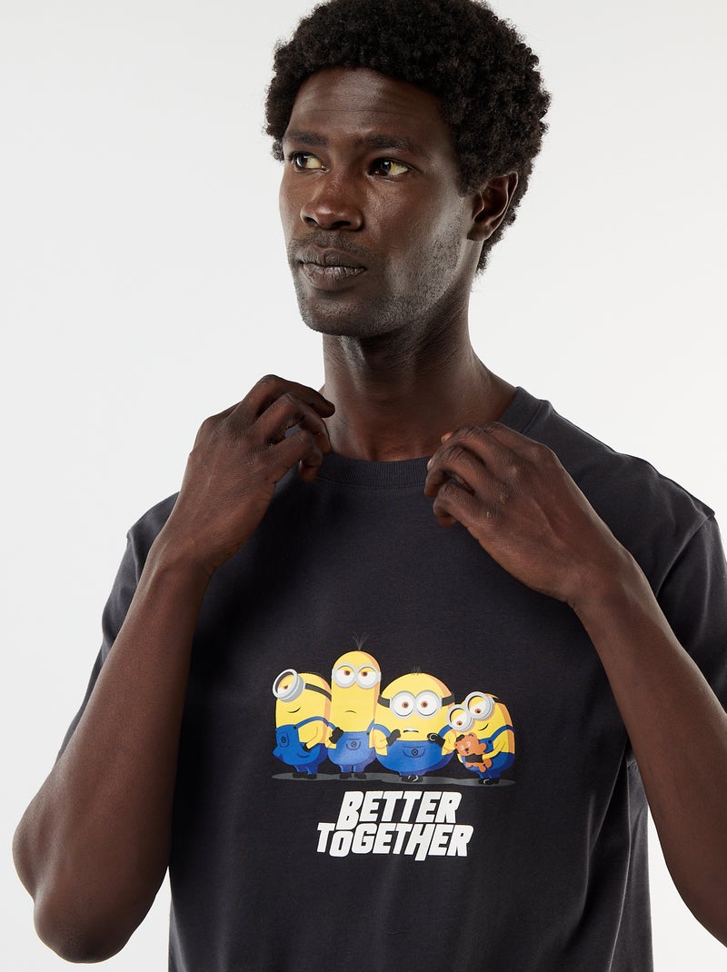 Minions' 2-piece shorts and t-shirt pajama set Black - Kiabi
