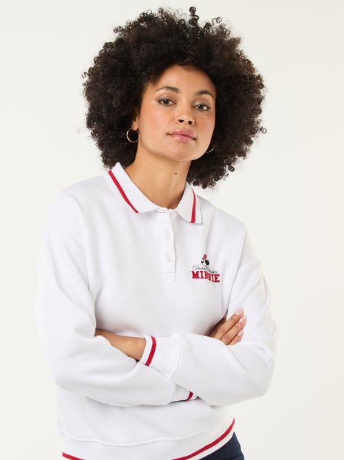 Minnie \'Disney\' Buttoned Polo Collar Sweatshirt - Kiabi