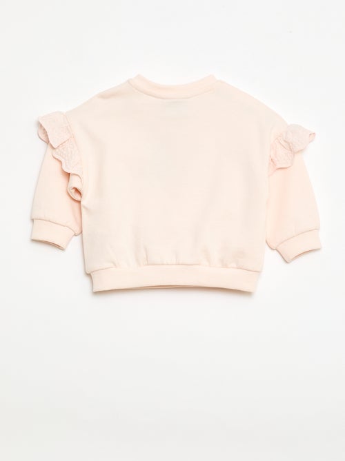 Minnie Disney Long-Sleeved Sweatshirt with Embroidered Ruffles - Kiabi