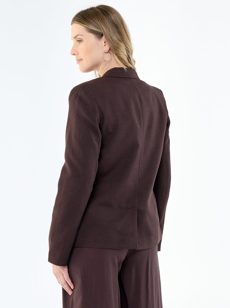 Mittellange Blazerjacke Braun - Kiabi