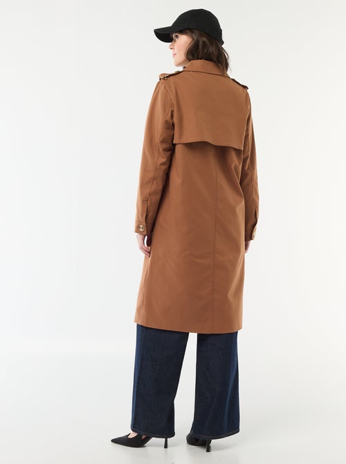 Mittellanger Trenchcoat mit Hemdkragen - Kiabi