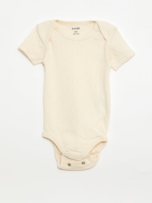 Mitwachsende Bodys aus unifarbenem Jersey - 3er-Set - Kiabi