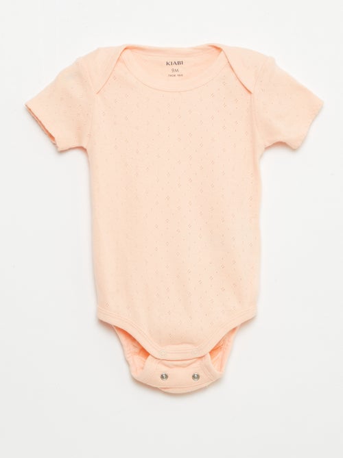 Mitwachsende Bodys aus unifarbenem Jersey - 3er-Set - Kiabi