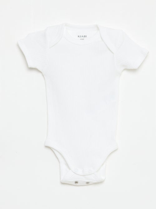 Mitwachsende Bodys aus unifarbenem Jersey - 3er-Set - Kiabi
