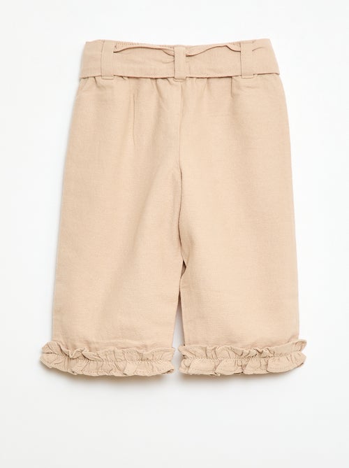 Mixed Linen Trousers - Kiabi
