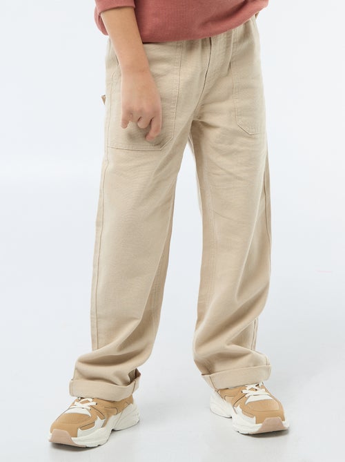 Mixed Linen Trousers - Kiabi