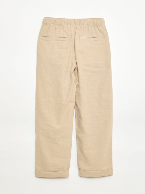Mixed Linen Trousers - Kiabi
