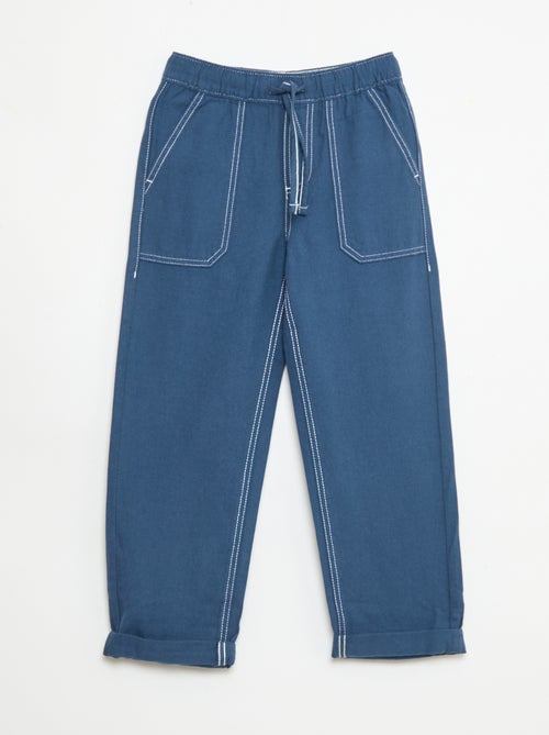 Mixed Linen Trousers - Kiabi