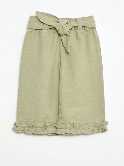 Mixed Linen Trousers - Kiabi