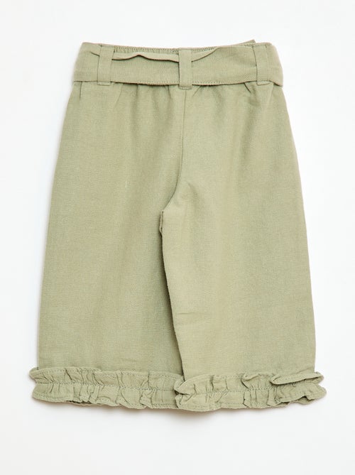 Mixed Linen Trousers - Kiabi