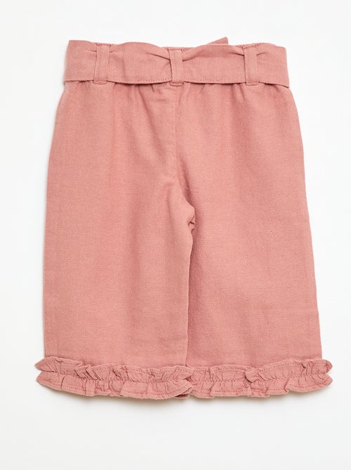 Mixed Linen Trousers - Kiabi