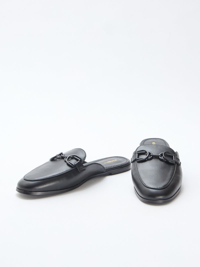 Mocassin détaillée à chaine Noir - Kiabi