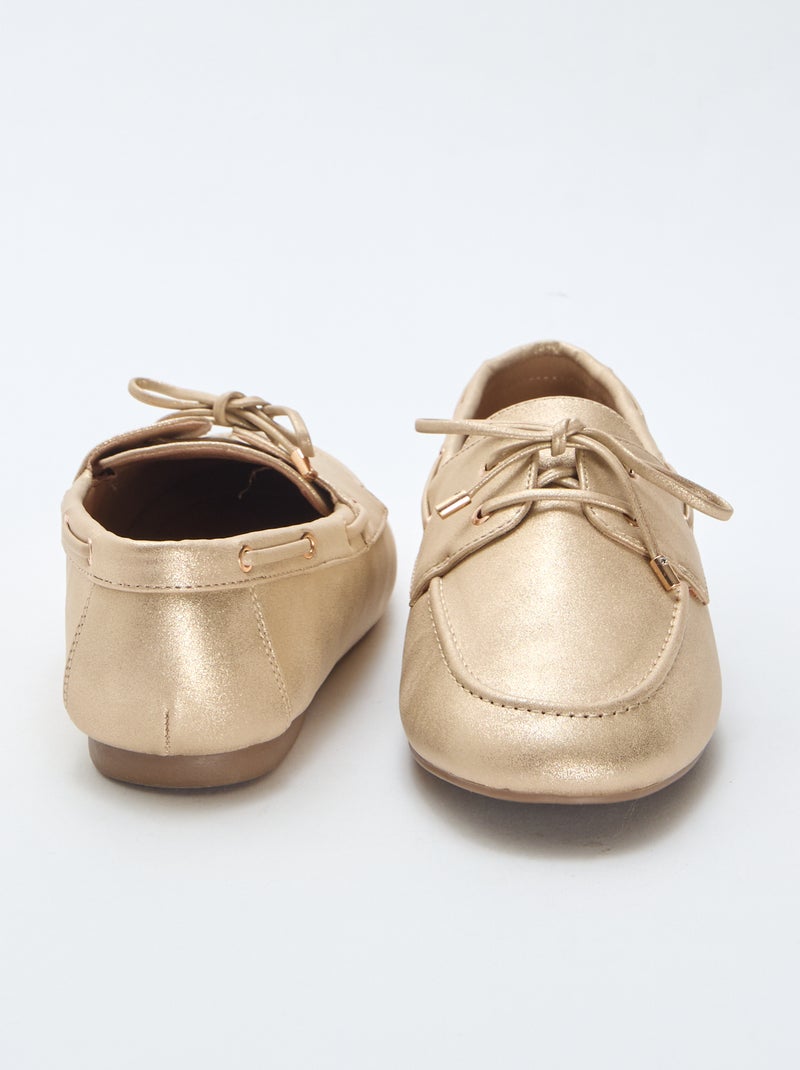 Mocassins à lacets Jaune - Kiabi