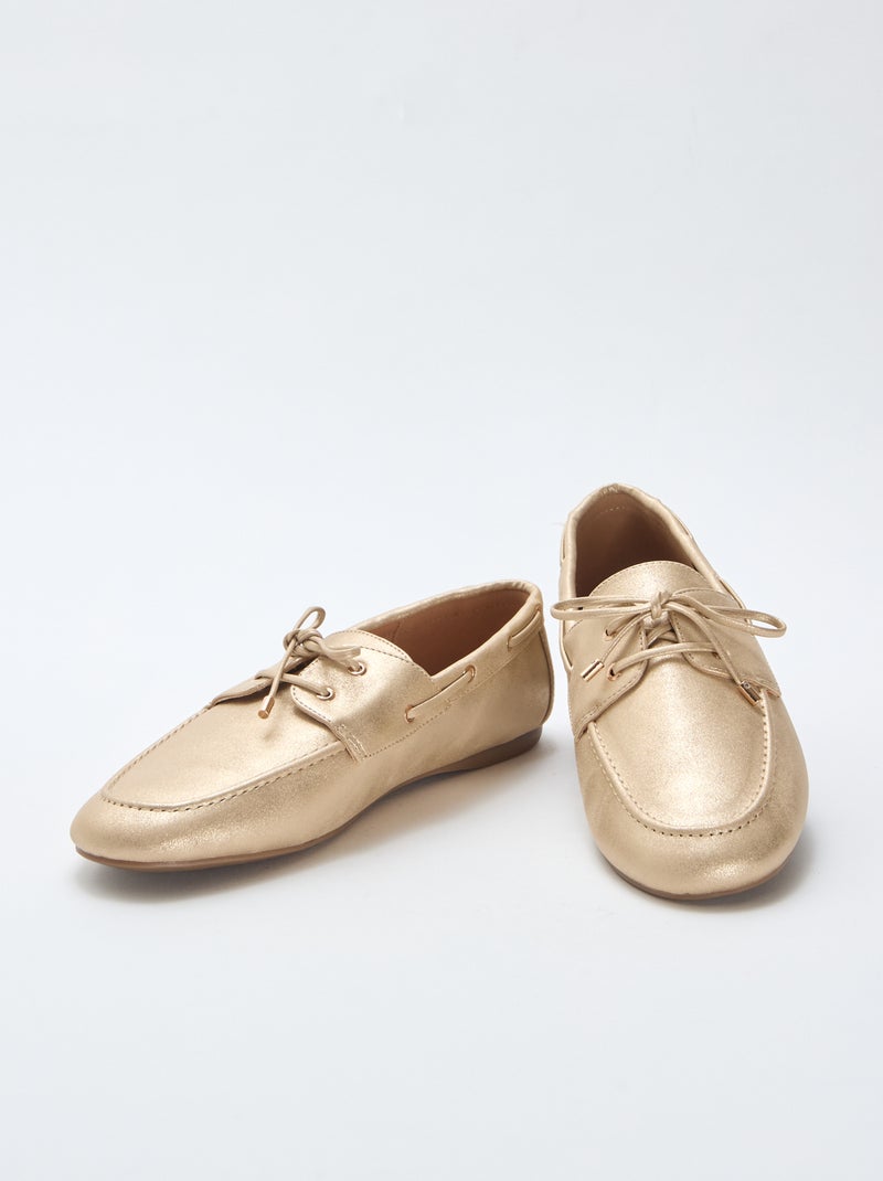 Mocassins à lacets Jaune - Kiabi