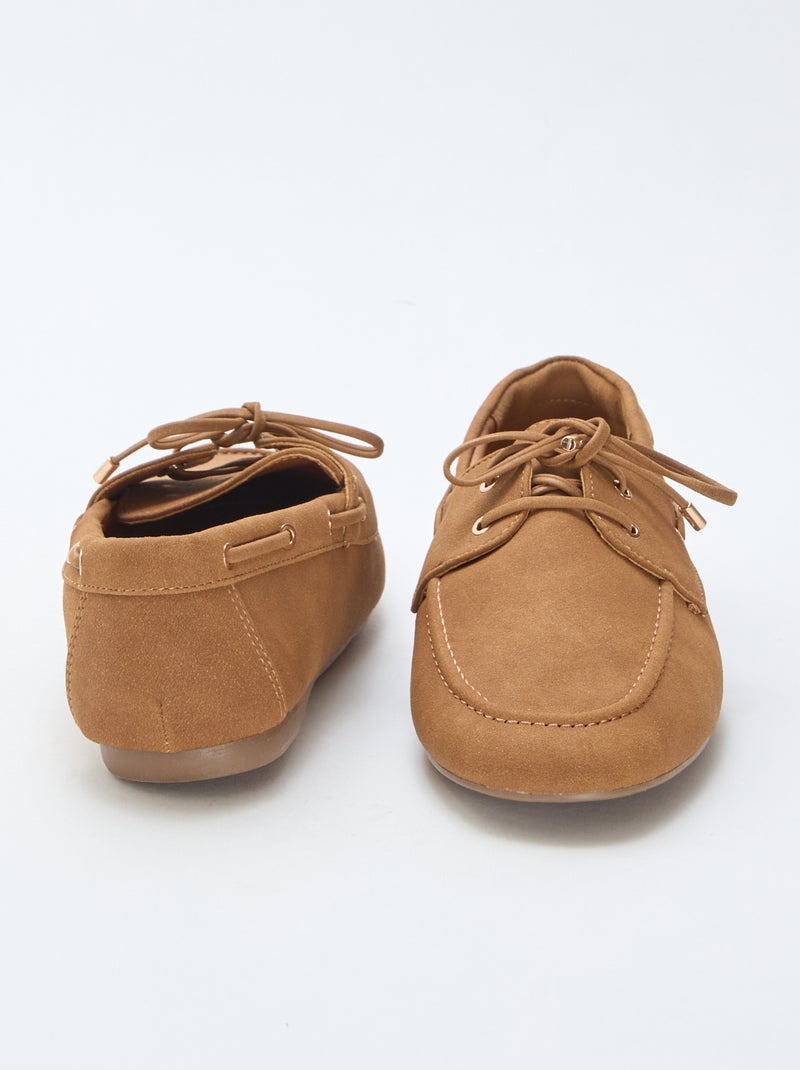 Mocassins à lacets Marron - Kiabi
