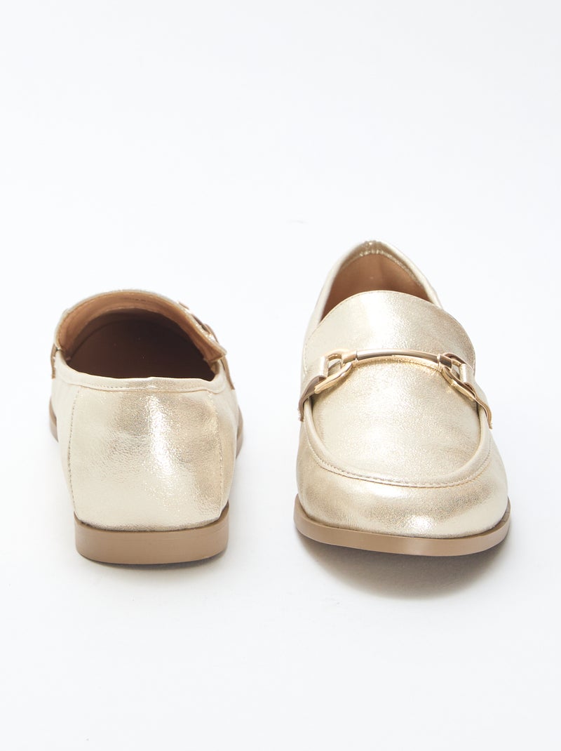 Mocassins argentées et pailletées Jaune - Kiabi