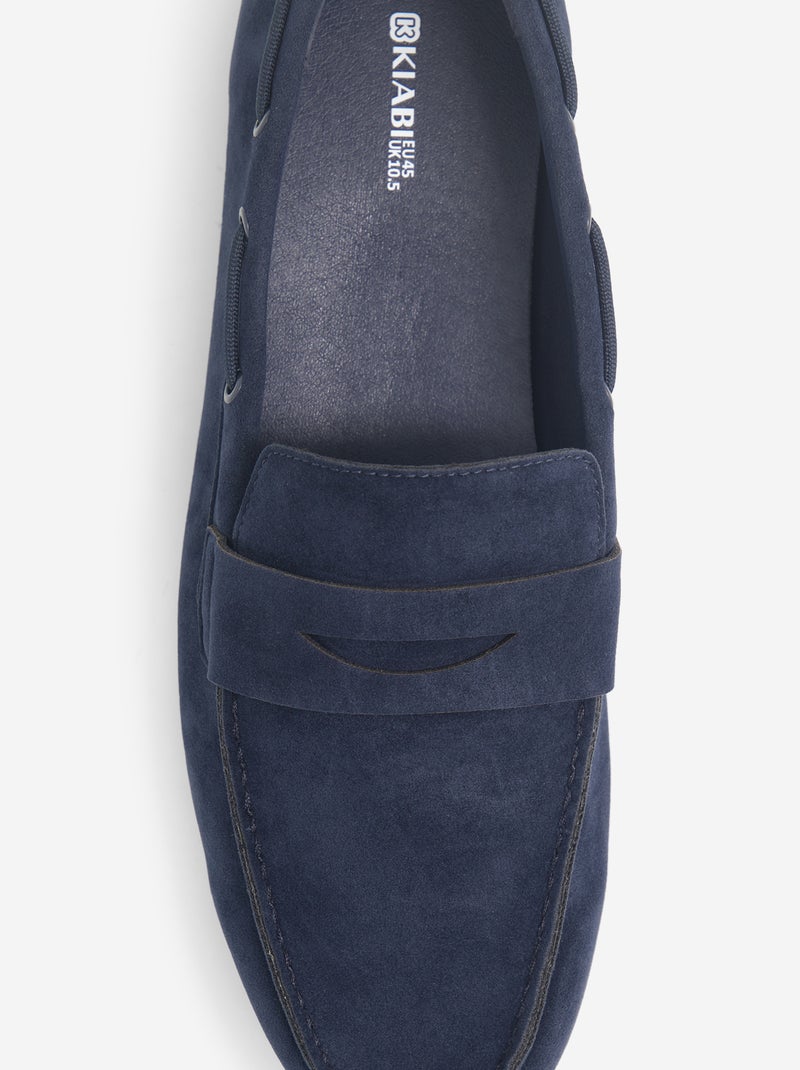 Mocassins bateau en suédine Bleu - Kiabi