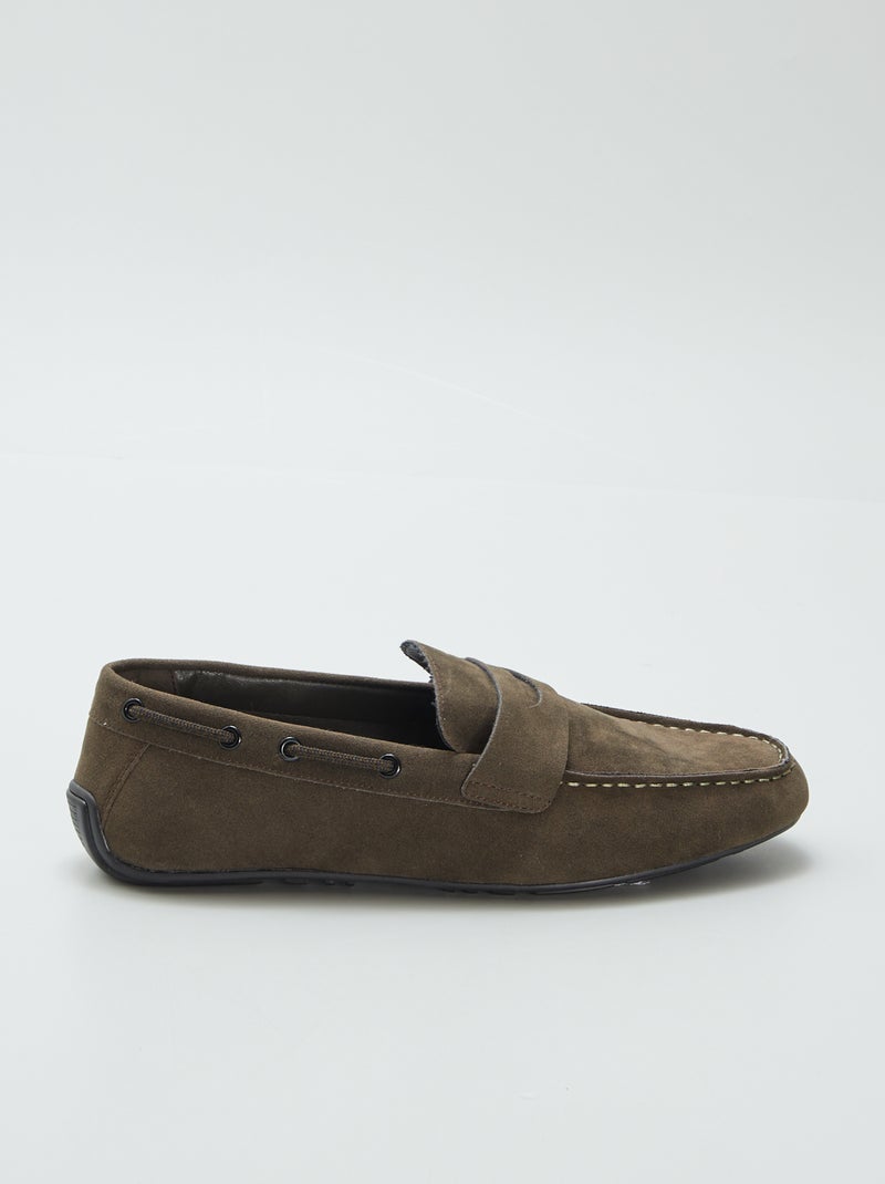 Mocassins bateau Kaki - Kiabi