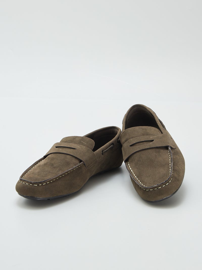 Mocassins bateau Kaki - Kiabi