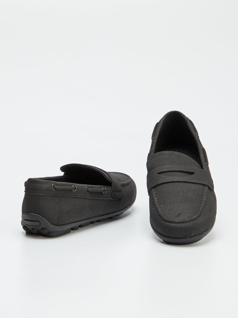 Mocassins bateaux unis Noir - Kiabi