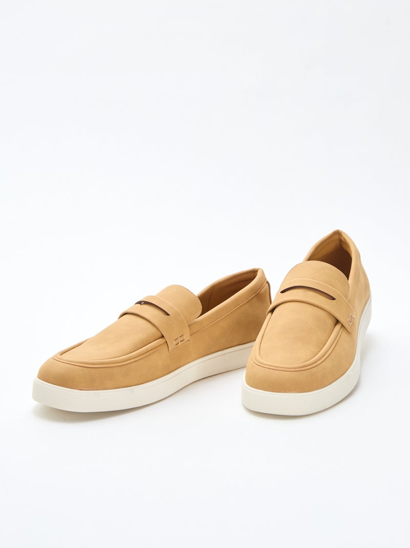 Mocassins en suédine Marron - Kiabi