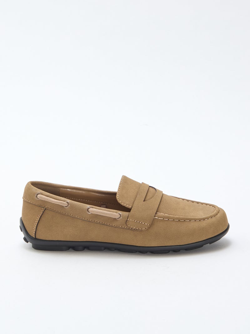 Mocassins unis Marron - Kiabi