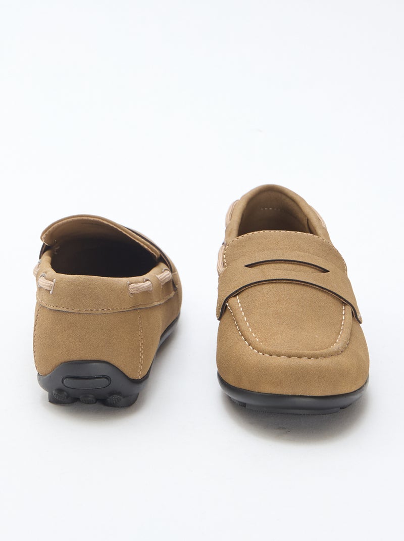Mocassins unis Marron - Kiabi