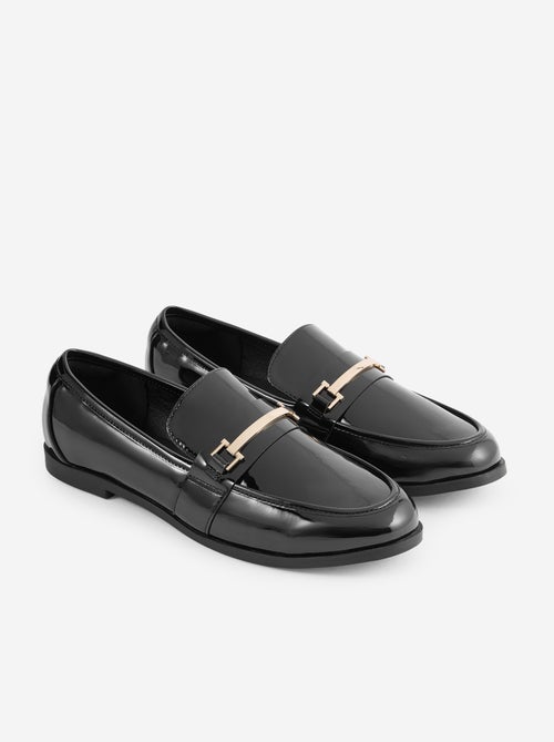 Mocassins vernies avec bijoux dorés fantaisies - Kiabi