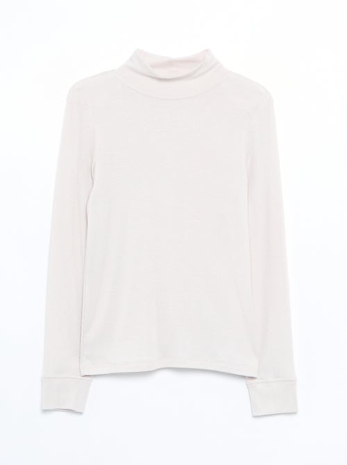 Mock neck wool blend T-shirt - Kiabi
