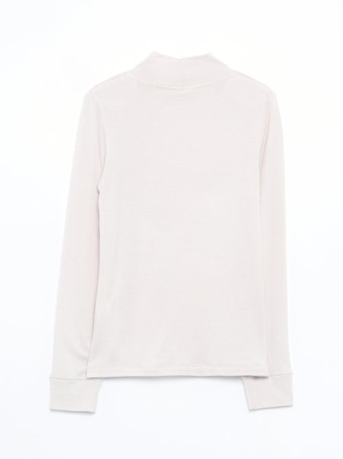 Mock neck wool blend T-shirt - Kiabi