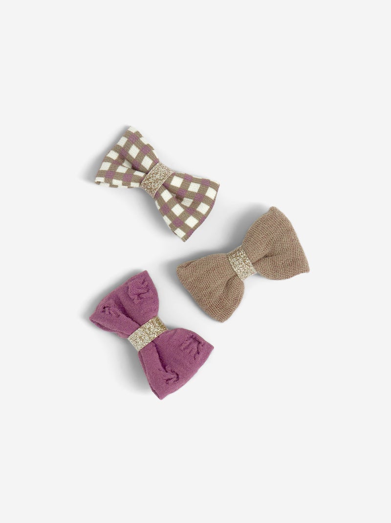 Mollette a coccodrillo con fiocco Rosa - Kiabi