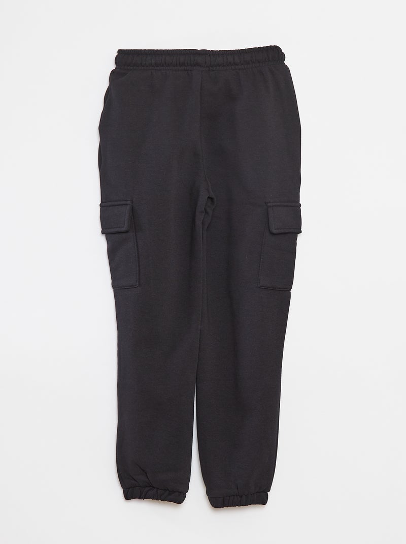 Molton-Jogginghose mit Taschen Schwarz - Kiabi