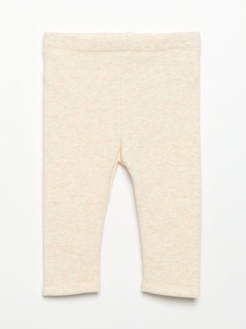 Molton-Leggings Beige - Kiabi