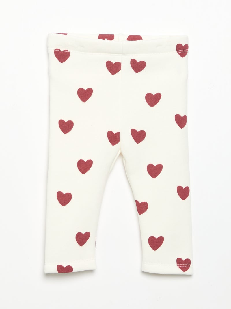 Molton-Leggings Weiß - Kiabi