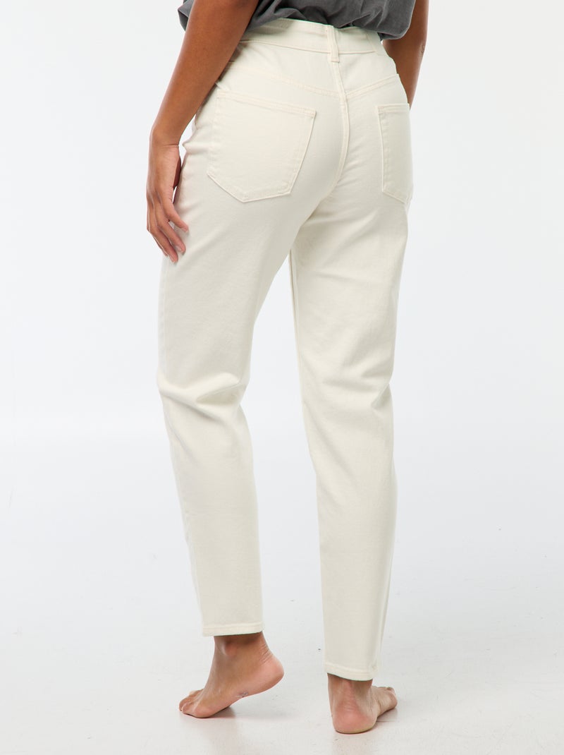 Mom-Fit Jeans - L28 Weiß - Kiabi