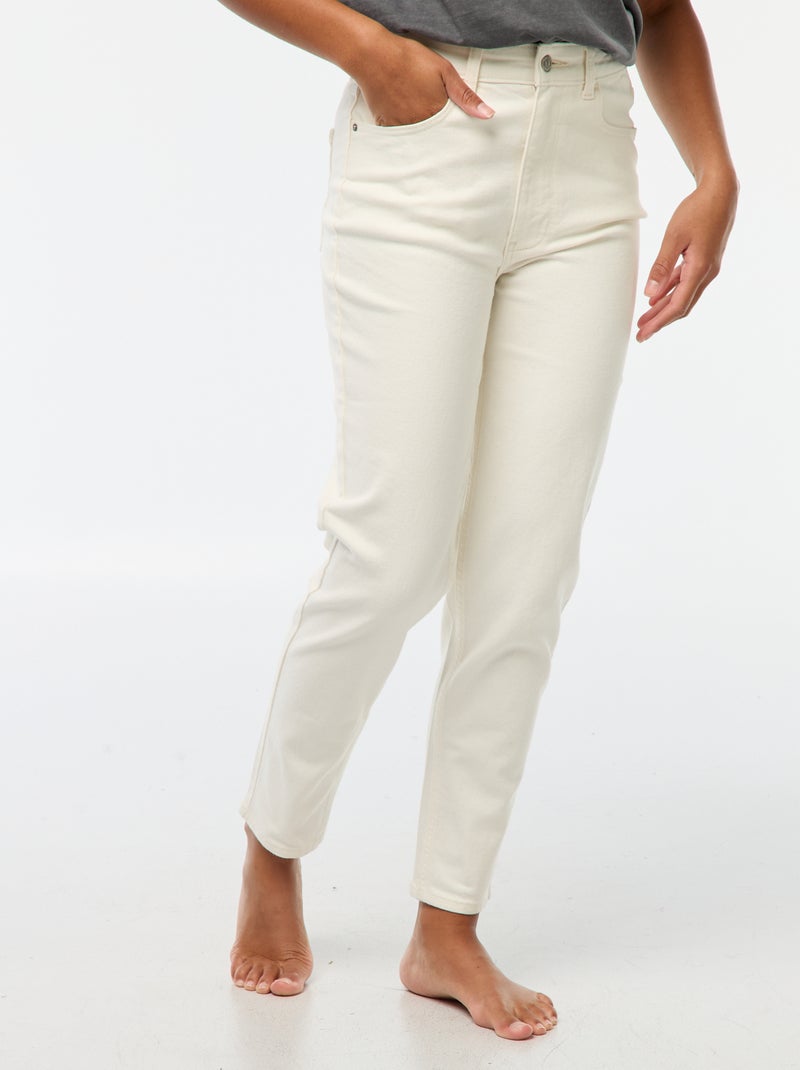 Mom fit jeans - L28 White - Kiabi