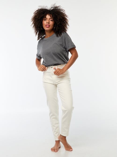 Mom jeans 5 pockets L34 - Kiabi