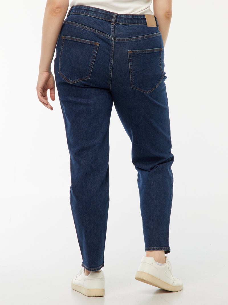 Mom-Jeans mit hohem Bund - L34 Blau - Kiabi
