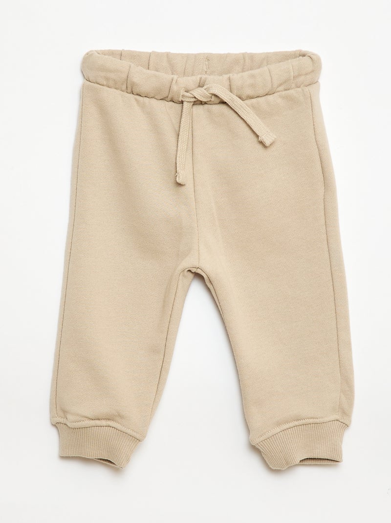 Monochromes Kapuzenpullover- und Jogginghosen-Set - 2-teilig Beige - Kiabi
