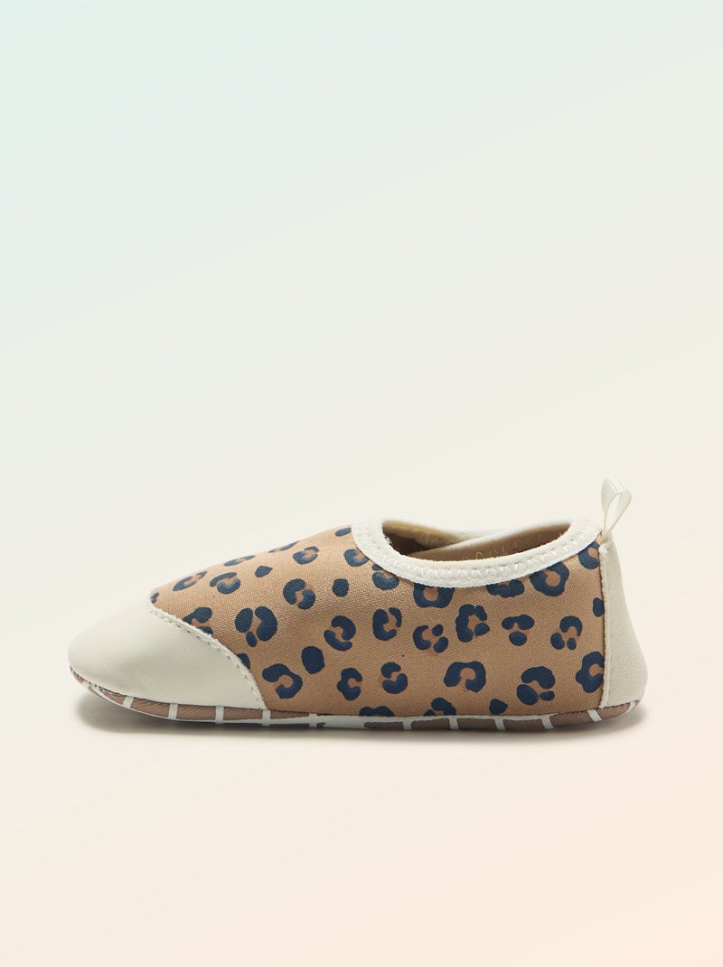 Motor Skills Level 2 'Crawling' Soft Shoes - Kitchoun Beige - Kiabi