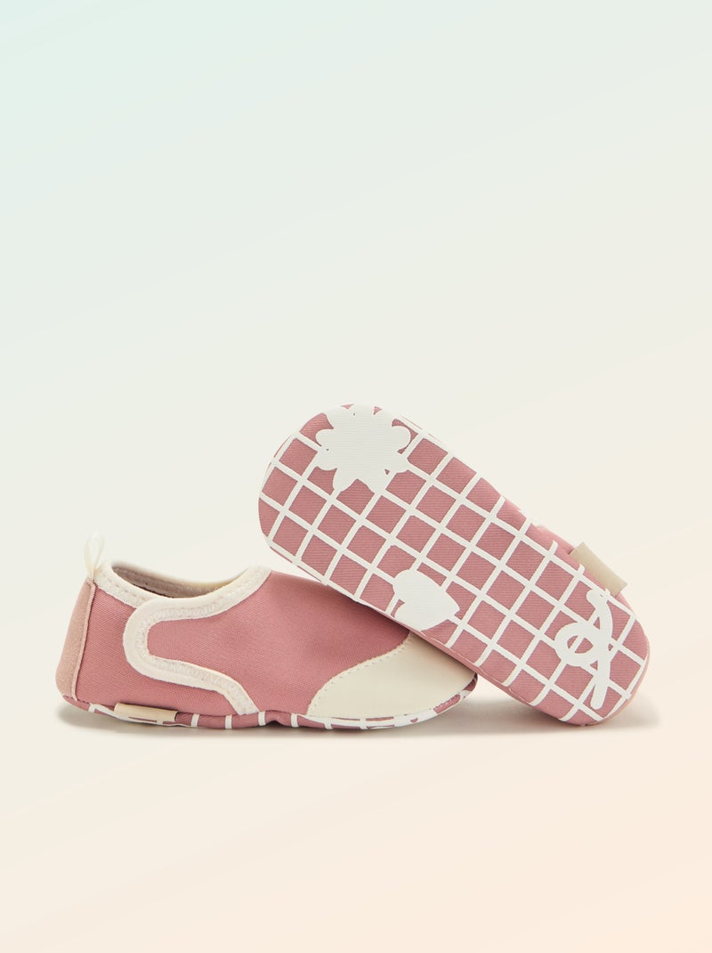 Motor Skills Level 2 'Crawling' Soft Shoes - Kitchoun Pink - Kiabi