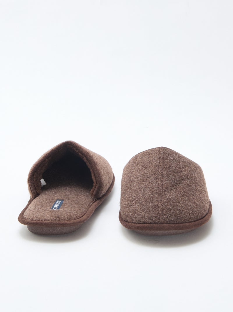 Mule Slippers Brown - Kiabi