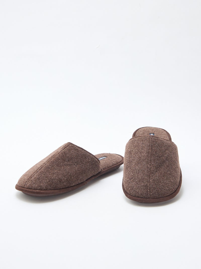 Mule Slippers Brown - Kiabi