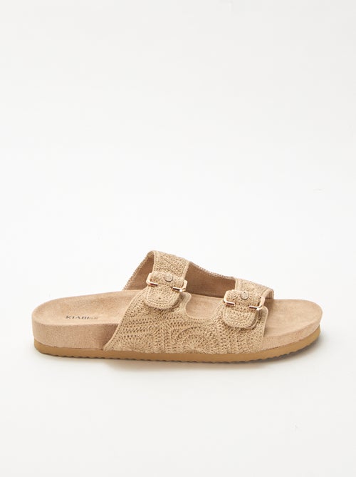 Mules a doppia fascia in macramè - Kiabi