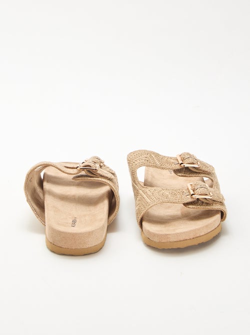 Mules a doppia fascia in macramè - Kiabi