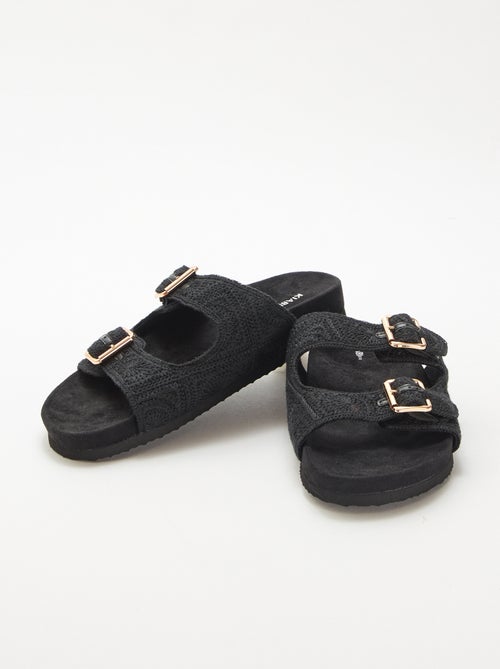 Mules a doppia fascia in macramè - Kiabi