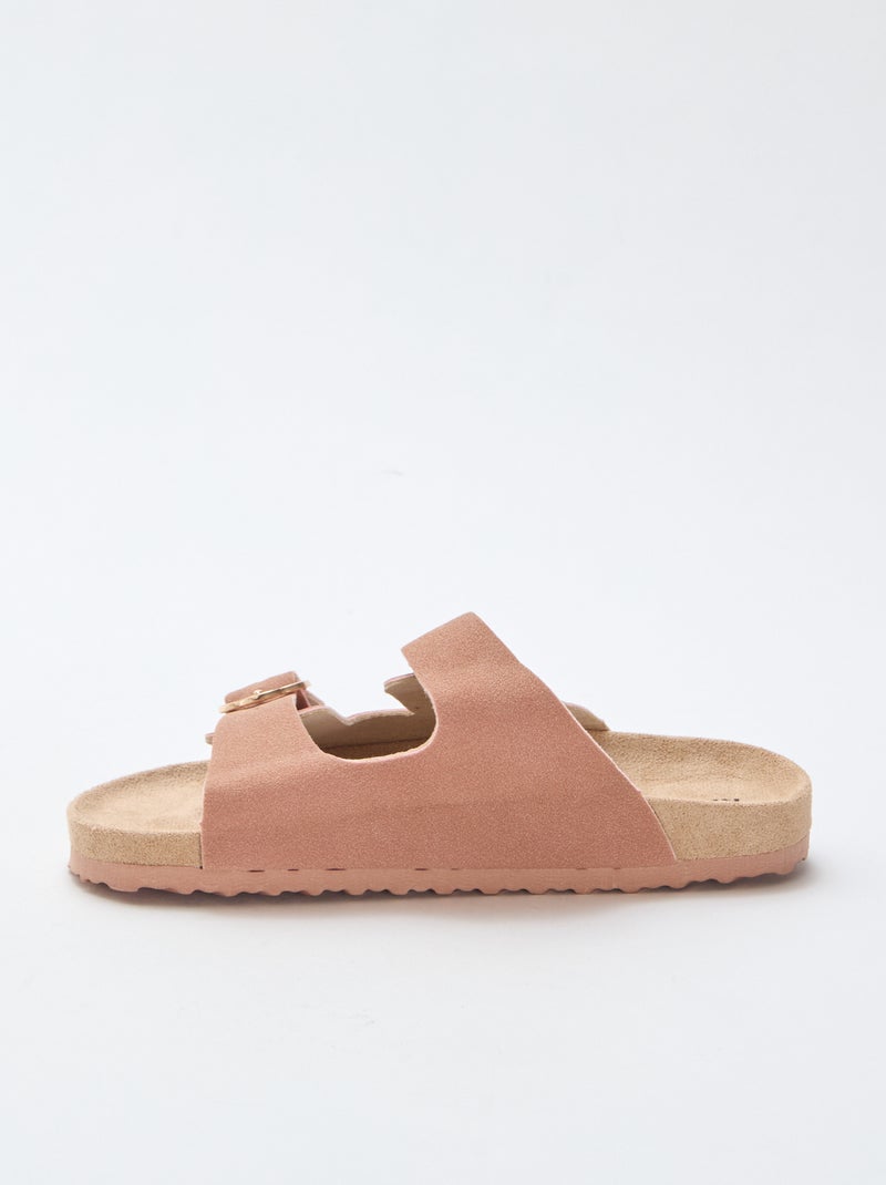 Mules a doppia fascia Rosa - Kiabi