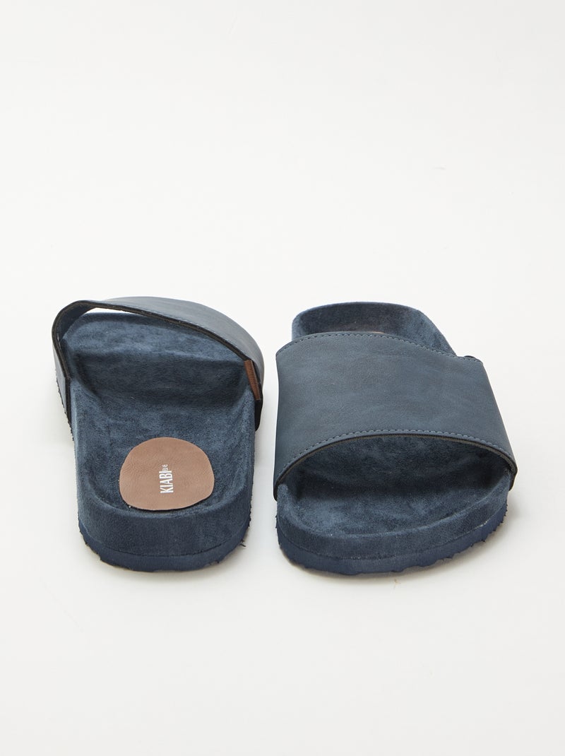 Mules à une bride Bleu - Kiabi